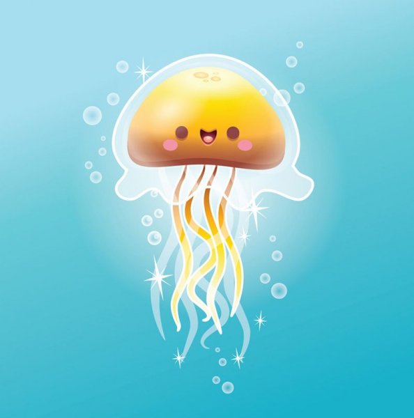 Медуза веселая картинка (34 фото)