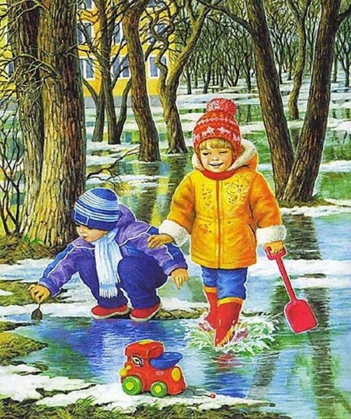 Занятия детей весной