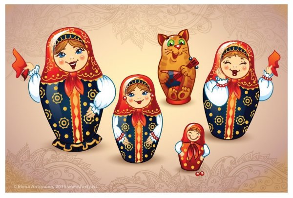 Матрешка анимация