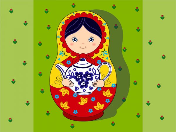Фон матрешки