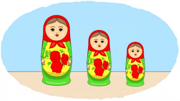 Матрешки большая средняя маленькая
