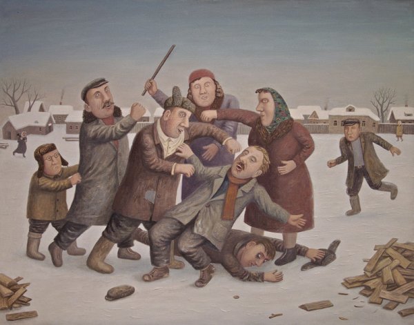 Деревня Перемилово художник Любаров