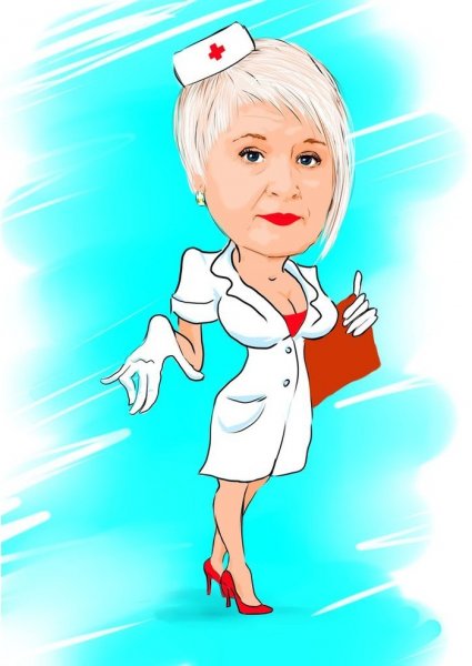 Медсестра карикатура