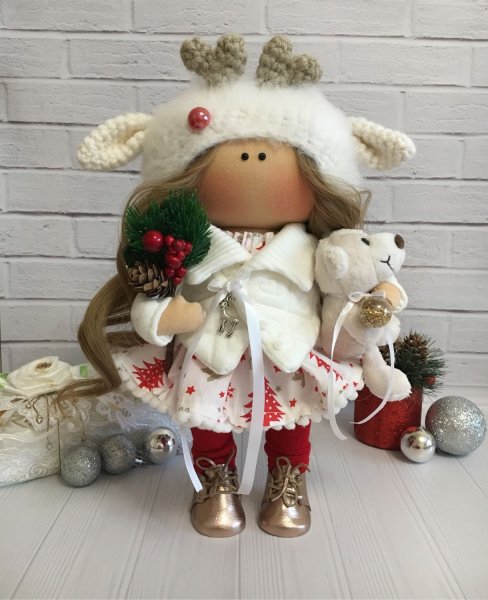 Новогодние текстильные куклы