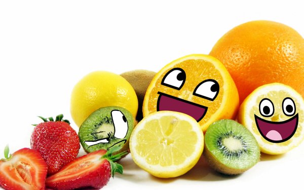 Фрукты с рожицами