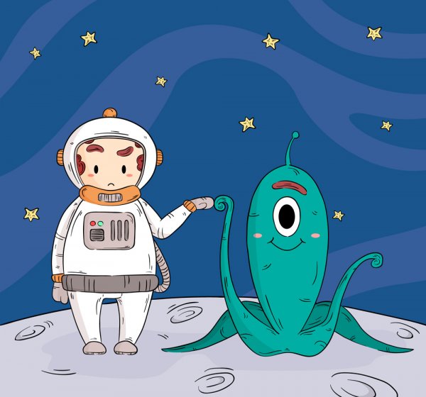 Космонавт иллюстрация