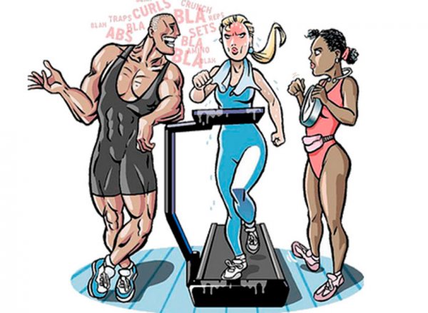 Спортзал карикатура