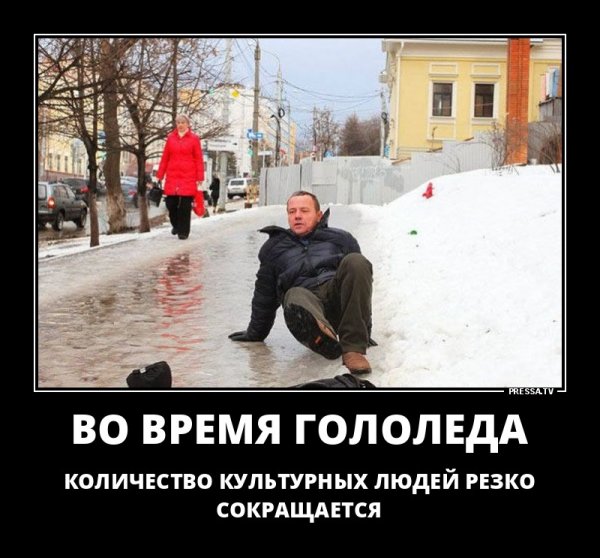 Гололед демотиватор