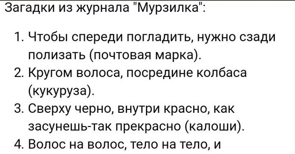 Загадки из Мурзилки СССР