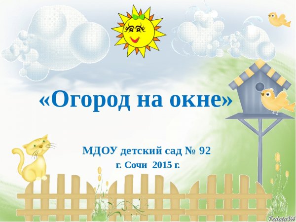 Дневник наблюдений огород на окне