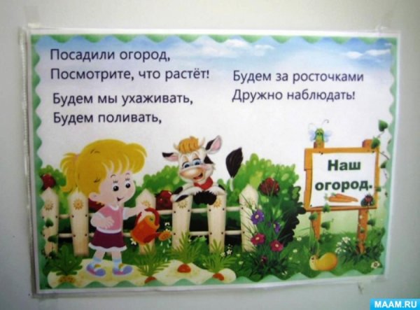 Таблички для огорода в детском саду
