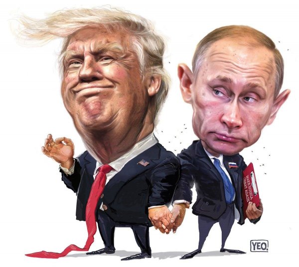 Путин и Трамп шарж