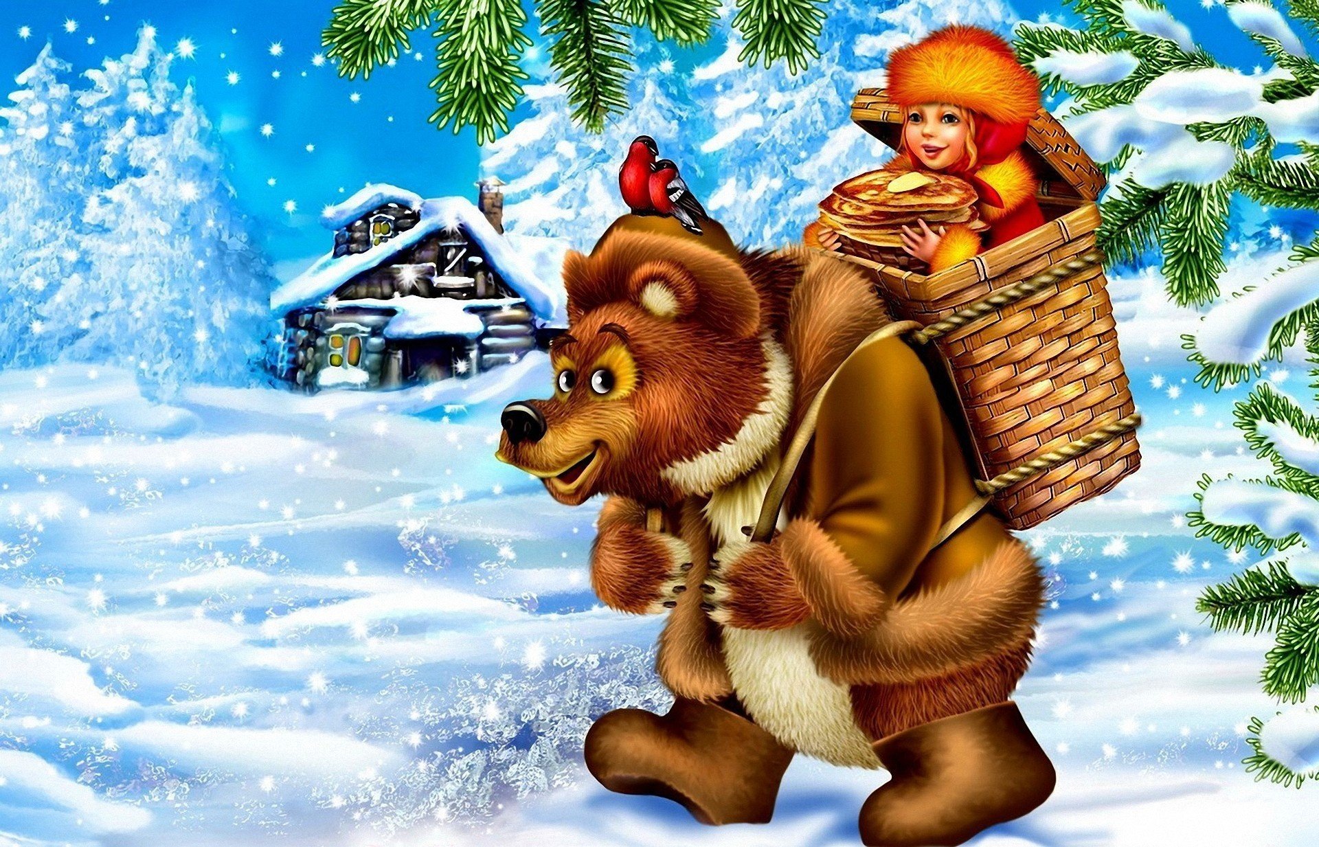 Маша и медведь масленица. Зимние сказочные персонажи. Сказочные персонажи на новый год. Герои зимних сказок. Зимние сказки для детей.