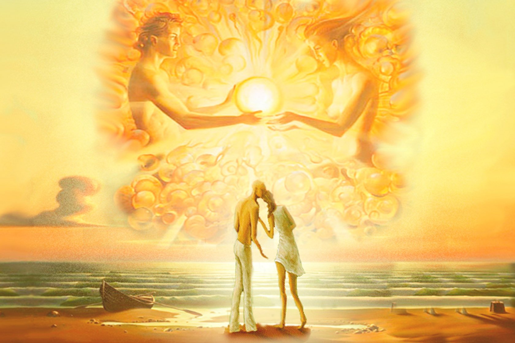 Мужчина и женщина солнце