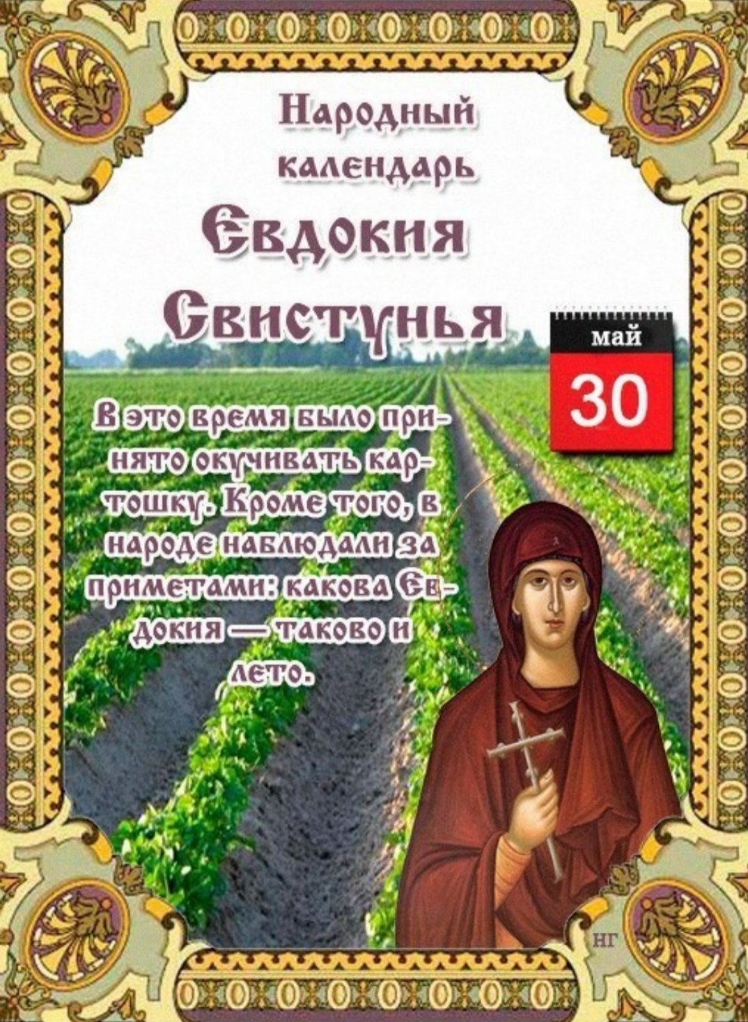 Какой сегодня православный 21 апреля. 30 Мая день Евдокии-Свистуньи.