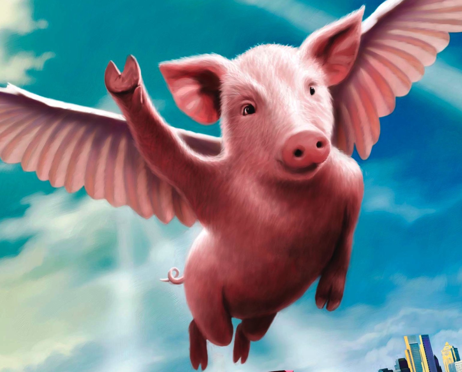 День летающих свинок картинки. Летающая свинья. Свинка с крылькрыльями. Свинья с крыльями. Поросенок с крылышками.