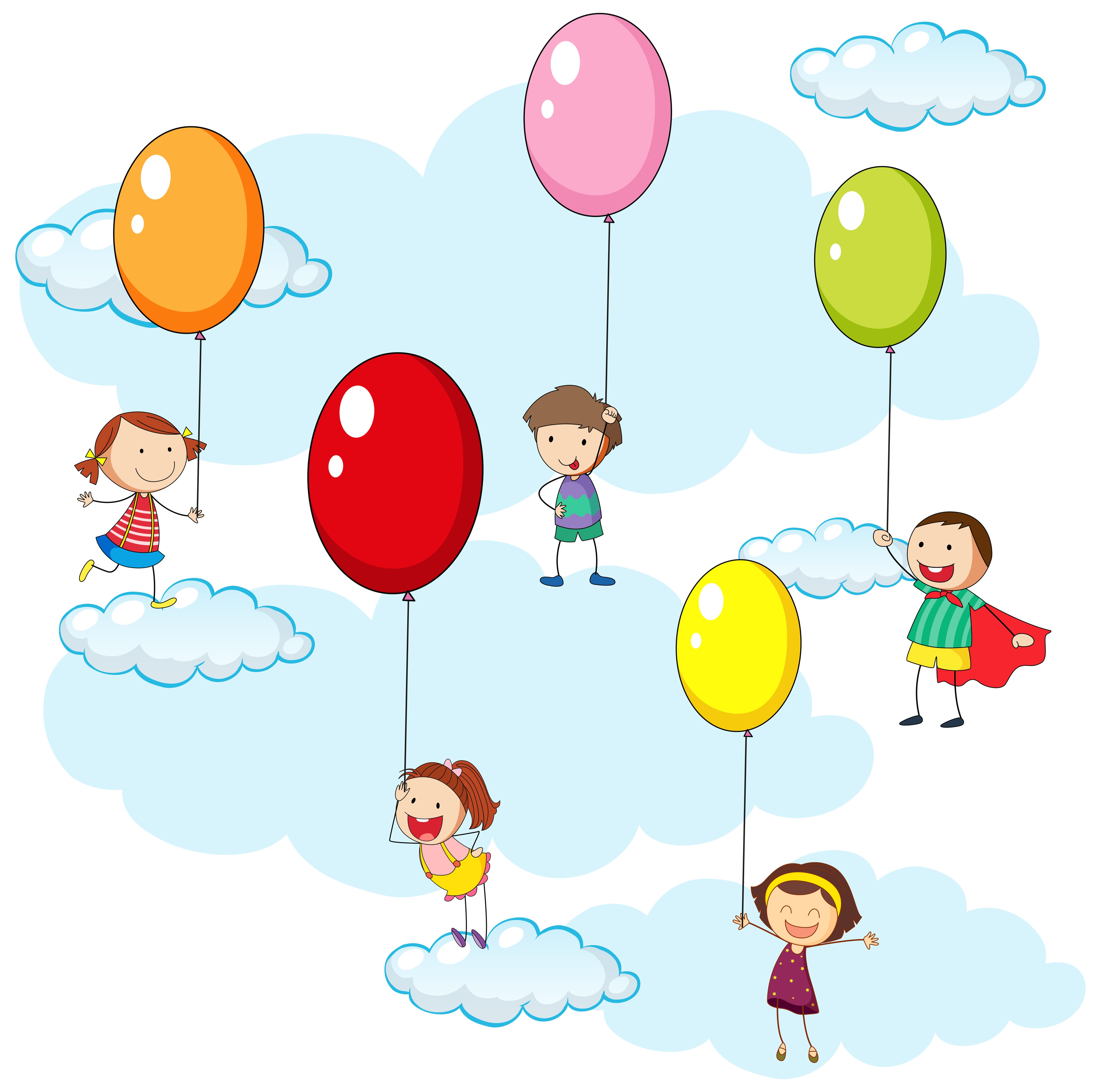 Коротышки воздушный шар. Мультяшные дети с шариками. Мультяшные дети с шарами. Человечек с воздушными шарами. Шарики рисунок.