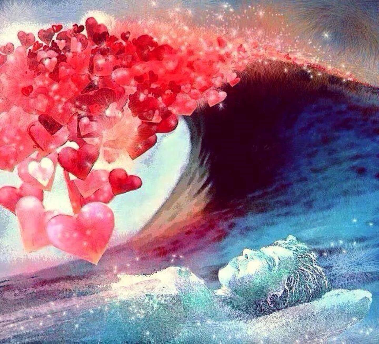 Сердечной радости. Океан любви. Сердце наполненное любовью. Необычные красивые картины. Волна любви.