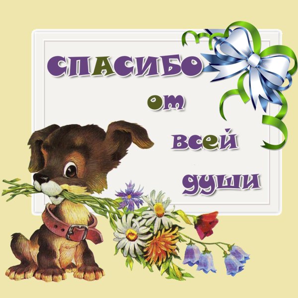 Открытка спасибо