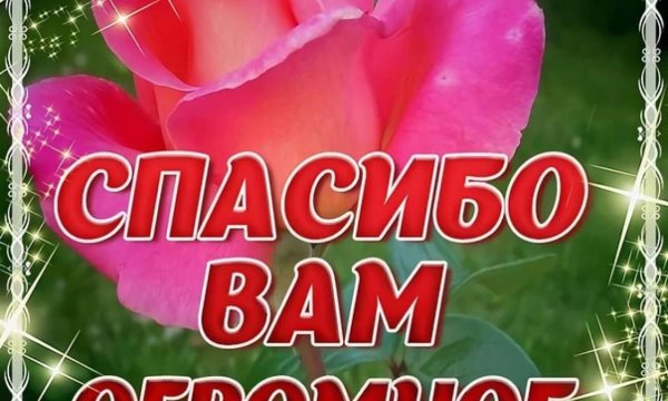 Огромное спасибо