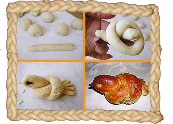 Птички из теста