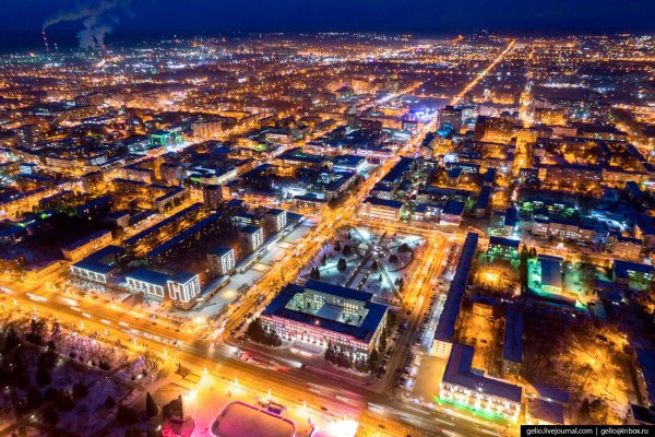 Благовещенск набережная ночью