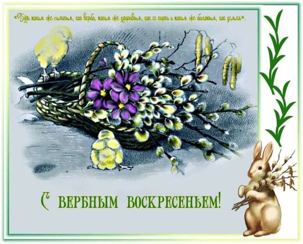 С Вербным воскресеньем счастья и добра