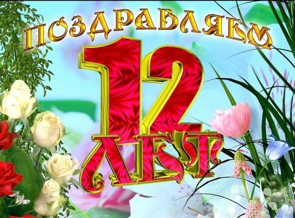 С днем рождения 12 лет