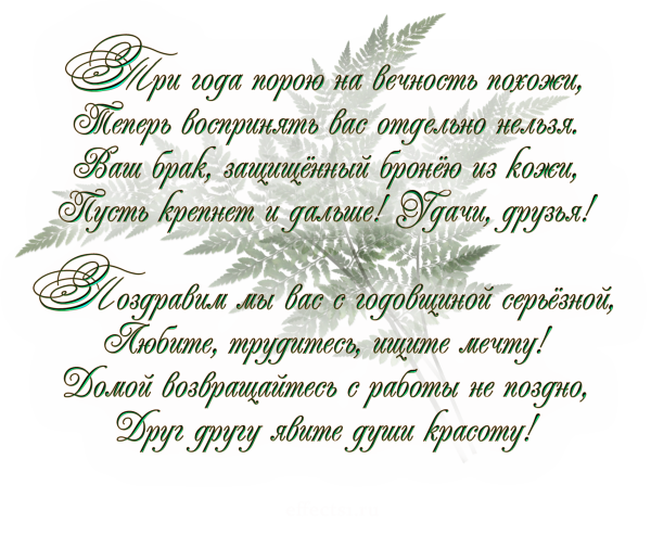Кожаная свадьба поздравления