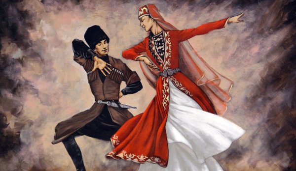 Кавказ Черкесы черкешенка