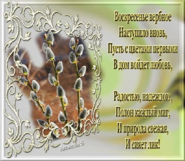 Поздравить с Вербным воскресеньем