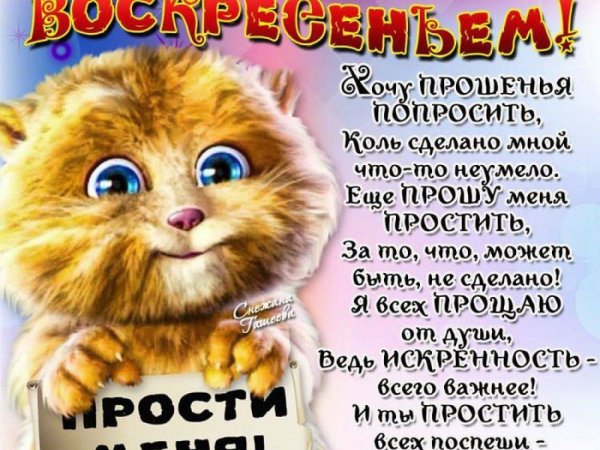 Картинки с прощенным воскресеньем 2018