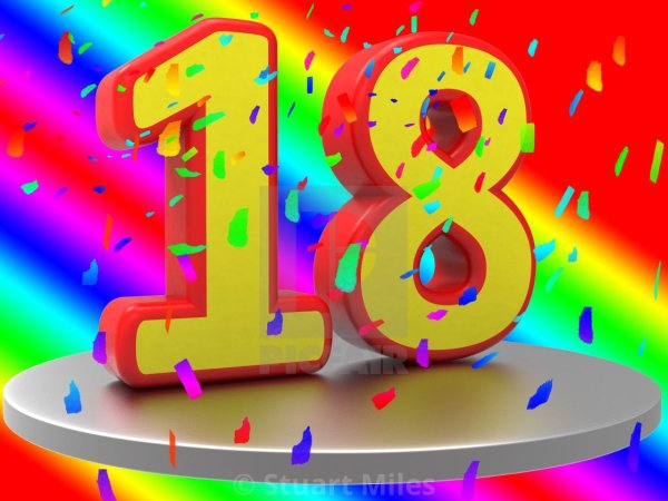 С днём рождения 18 лет