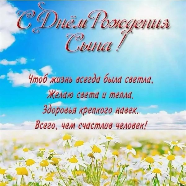 С днём рождения сына маме