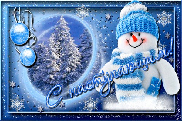 С наступающим Снеговик спасибо