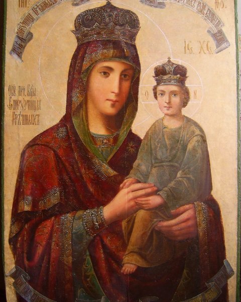 Рукописная икона Споручница грешных