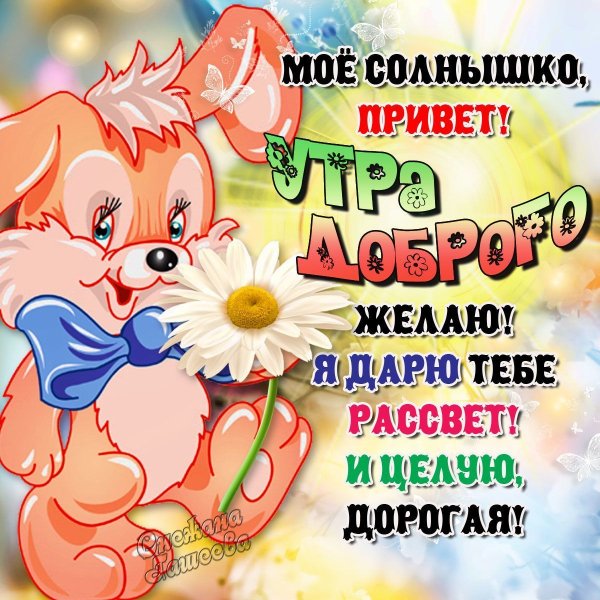 Привет солнышко мое