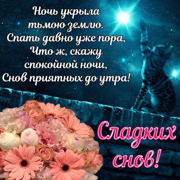Красивые поздравления доброй ночи