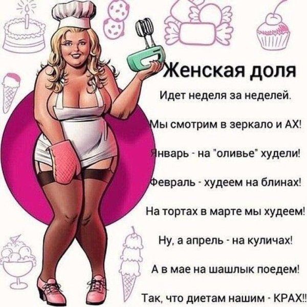 Анекдоты про похудение в картинках