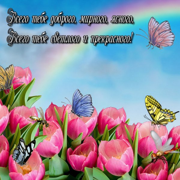 Весенняя открытка с днем рождения