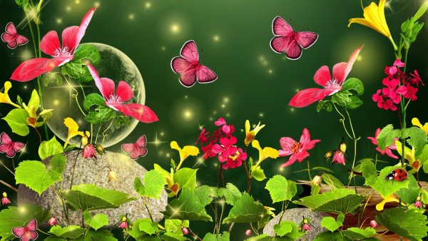 Крылья бабочки фиолетовые