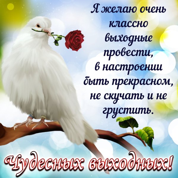 Пожелания отличных выходных