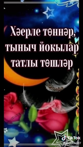 Доброй ночи на татарском языке