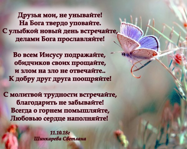 Не унывай стихи