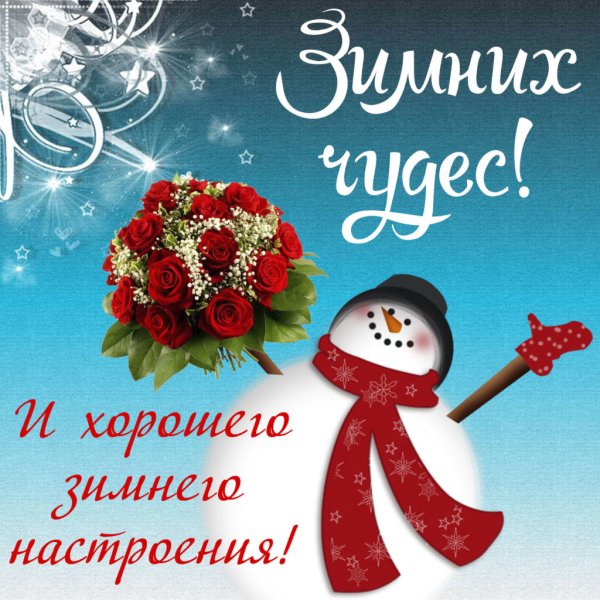 Зимние поздравления с добрым днем