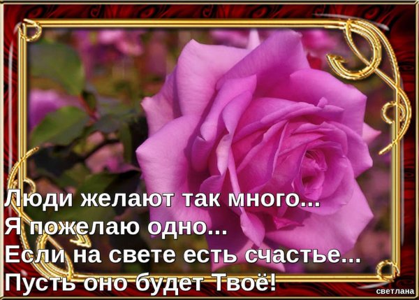 Хорошие слова хорошему человеку