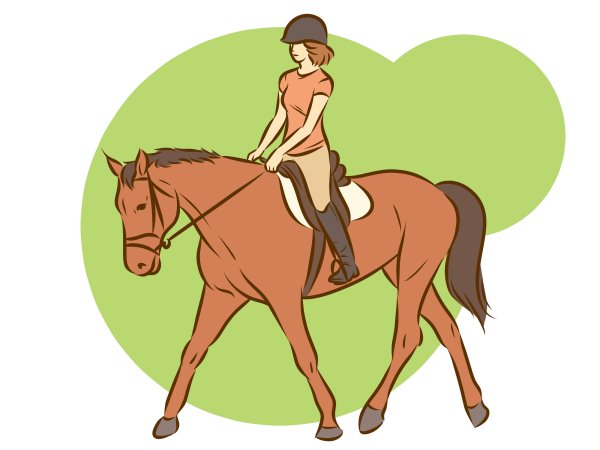 Horse riding рисунок