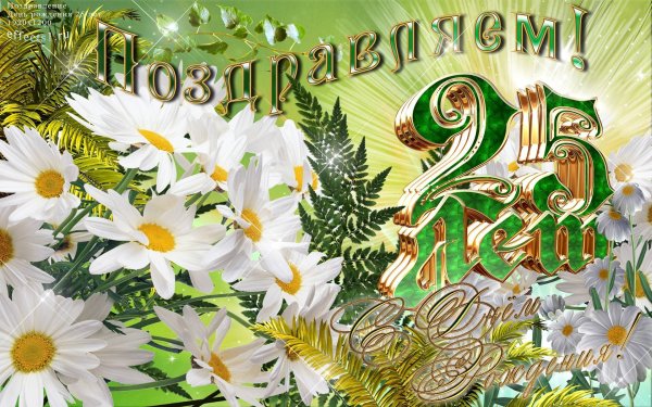 С днём рождения 25 лет