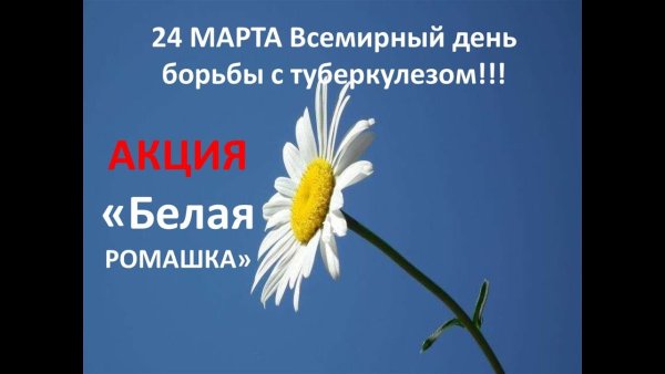 24 Марта Всемирный день борьбы с туберкулезом