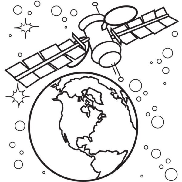 Космос раскраска для детей